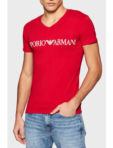 Emporio Armani Baskılı V Yaka Pamuklu Erkek T Shirt S 110810 1p516 06574 Kırmızı