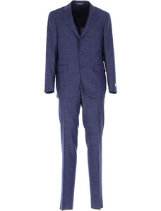 Canali Erkekler İçin Takım Elbiseler Outlet’te İndirimli Satış, Mavi, Yün, 2024, 4 XL (EU 58) 5 XL (EU 60)