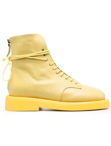 yellow wedge boots