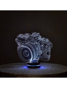 Dekoratf 3d Led Aydınlatma Gece Işığı Fotoğraf Makinası Tasarım