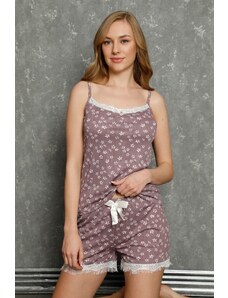 Akbeniz Kadın Kısa Kol Şortlu Pijama Takım 3573