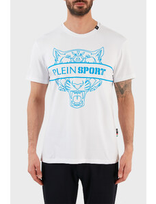 Plein Sport Logolu Bisiklet Yaka Pamuklu Erkek T Shirt Tıps112ıt01 Beyaz