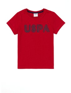 U.S. Polo Assn. Çocuk Kırmızı Bisiklet Yaka Tişört