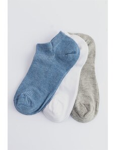 TUDORS 3'lü Düz Kısa Erkek Çorap