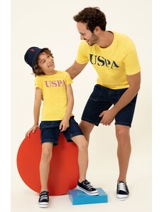 U.S. Polo Assn. Çocuk Açık Sarı Bisiklet Yaka Tişört