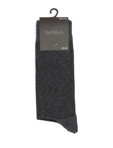 NetWork Siyah Gri 2li Erkek Çorap Seti
