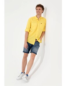 U.S. Polo Assn. Erkek Açık Sarı Uzun Kollu Gömlek