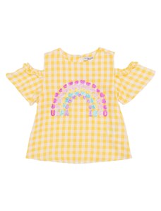 U.S. Polo Assn. Kız Çocuk Açık Sarı Kısa Kollu Gömlek