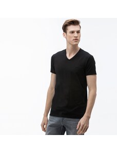 Lacoste Erkek Regular Fit V Yaka Siyah T-Shirt.TH0999.99S
