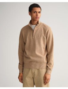 GANT Erkek Kahverengi Regular Fit Yarım Fermuarlı Sweatshirt