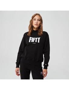 Fifty Pieces Kadın Siyah Dik Yaka Sweatshirt.34-6F0012.101
