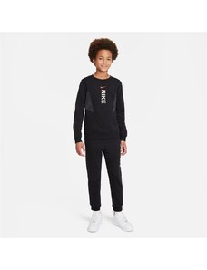 Nike Sportswear Hybrid Fleece Crew Çocuk Siyah Sweatshirt