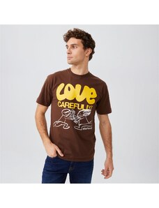 Market Love Carefully Erkek Kahverengi T-Shirt