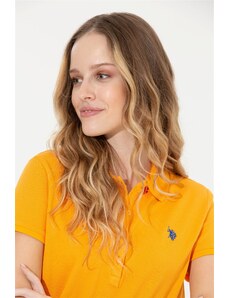 U.S. Polo Assn. Kadın Sarı Basic Polo Yaka Tişört