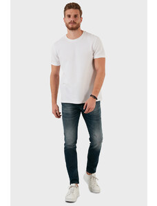 Exxe Pamuklu Yırtık Detaylı Normal Bel Slim Fit Jeans Erkek Kot Pantolon 629dsk004 Lacivert