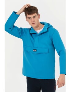 U.S. Polo Assn. Erkek Kobalt Kapüşonlu Sweatshirt