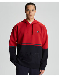 GANT Erkek Kırmızı Regular Fit Kapüşonlu Logolu Sweatshirt
