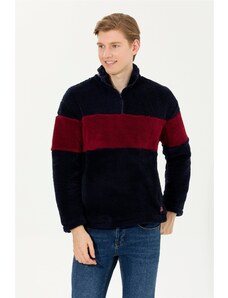 U.S. Polo Assn. Erkek Lacivert Dik Yaka Comfort Sweatshirt
