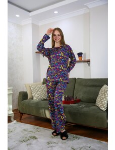 Akbeniz Kadın Penye Bol Paça Pijama Takım 4120