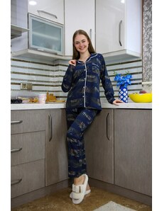 Akbeniz Kadın Penye Uzun Kol Pijama Takım 2772