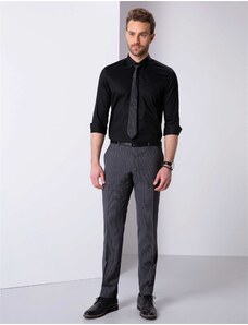 Pierre Cardin Siyah Regular Fit Uzun Kollu Klasik Gömlek
