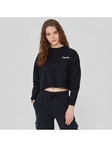 Converse Fashion Crop Ls Pocket Top Kadın Siyah Sweatshirt.10024528.001