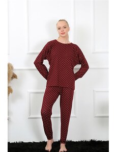 Akbeniz Kadın Kalın Uzun Kol Penye Pijama Takım 4134