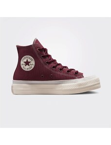 Converse Chuck Taylor All Star Lift Platform Workwear Kadın Bordo Sneaker.A04394C.213