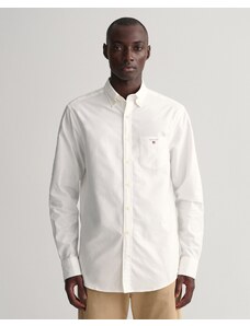 Gant Erkek Beyaz Regular Fit Düğmeli Yaka Oxford Gömlek