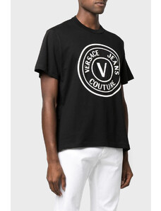Versace Jeans Couture Versace % 100 Pamuk Regular Fit Bisiklet Yaka Erkek T Shirt 73gaht28 Cj00t 899 Siyah