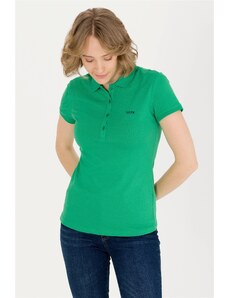 U.S. Polo Assn. Kadın Yeşil Basic Polo Yaka Tişört