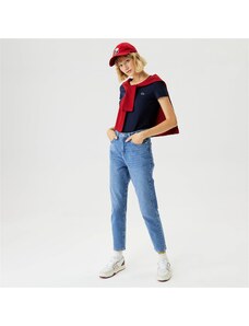 Lacoste Kadın Slim Fit V Yaka Lacivert T-Shirt.100-TF0999.166
