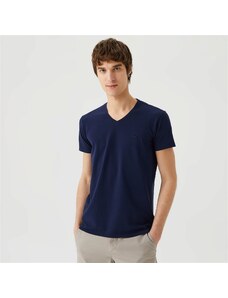 Lacoste Erkek Slim Fit V Yaka Lacivert T-Shirt.100-TH0999.99L