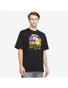 Nike Los Angeles Lakers Courtside Max 90 Erkek Siyah T-Shirt.DR6300.010