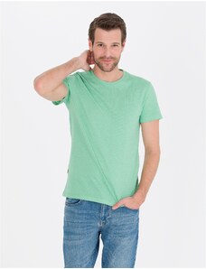 Pierre Cardin Açık Yeşil Slim Fit Basic Tişört
