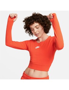 Nike Sportswear Crop Top Kadın Kırmızı T-Shirt.DZ4608.633