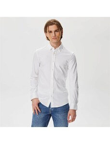 Calvin Klein Smooth Cotton Slim Erkek Beyaz Gömlek