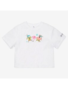 Puma X Spongebob Çocuk Beyaz T-Shirt.538672.02