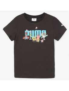 Puma X Spongebob Çocuk Siyah T-Shirt.673668.01