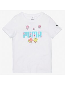 Puma X Spongebob Çocuk Beyaz T-Shirt.673668.02