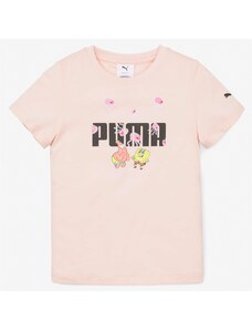 Puma X Spongebob Çocuk Pembe T-Shirt.673668.66