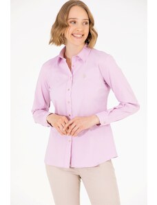 U.S. Polo Assn. Kadın Manolya Uzun Kollu Basic Gömlek
