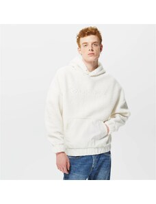 Calvin Klein Jeans Sherpa Mix Media Hoodie Erkek Beyaz Sweatshirt.34-J30J322529.YBI