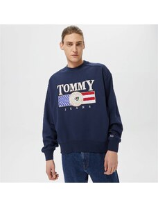 Tommy Jeans Boxy Luxe Crew Erkek Mavi Sweatshirt.34-DM0DM15717.C87