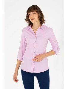 U.S. Polo Assn. Kadın Manolya Uzun Kollu Basic Gömlek