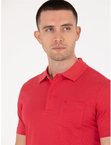 Pierre Cardin Kırmızı Regular Fit Polo Yaka Merserize Tişört