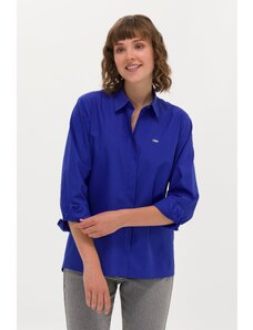 U.S. Polo Assn. Kadın Saks Uzun Kollu Gömlek