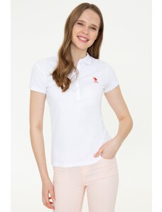 U.S. Polo Assn. Kadın Beyaz Basic Polo Yaka Tişört