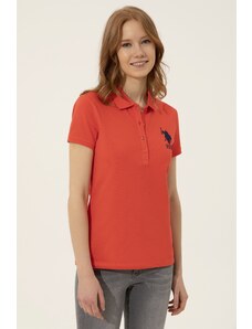 U.S. Polo Assn. Kadın Kırmızı Basic Polo Yaka Tişört