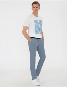Pierre Cardin Koyu Mavi Regular Fit Kanvas Pantolon